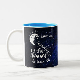 I love you to the moon & back - Universe Two-Tone Coffee Mug