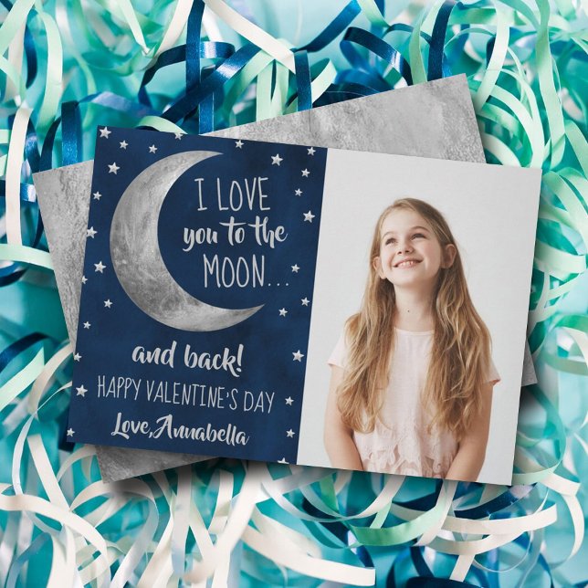 I Love You To The Moon & Back Valentine's Day Holiday Card (Creator Uploaded)