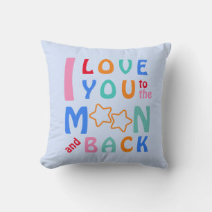 I love you to the Moon & Back-You Got This-blue Throw Pillow
