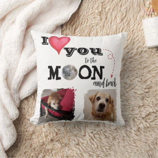 I Love You to the Moon Throw Pillow