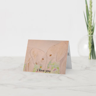 i love you, trunk to trunk card