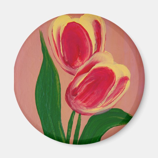 I Love You Tulip Much Magnet (Front)