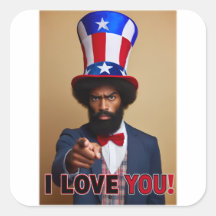 I Love You! - Uncle Sam Postcard