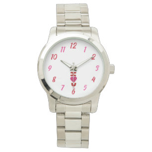 I Love You Unisex Oversized Silver Bracelet Watch