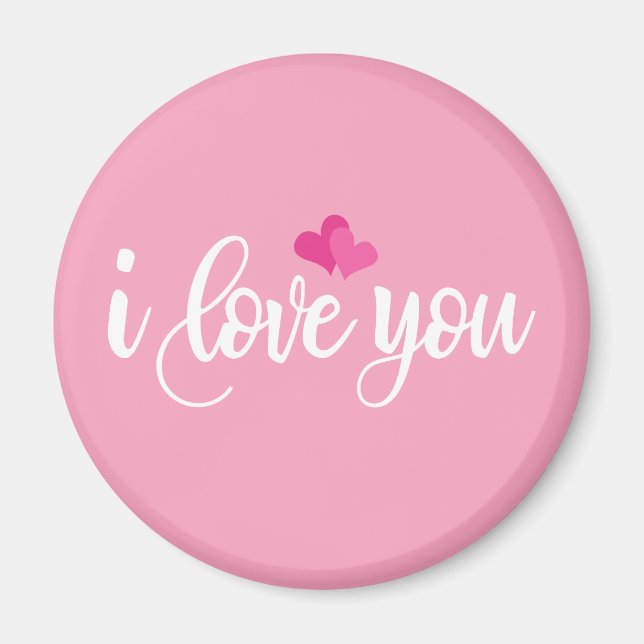 I Love You Valentine Calligraphy | Magnet (Front)
