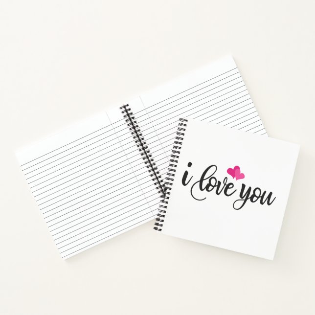 I Love You Valentine Calligraphy | Notebook (Inside)