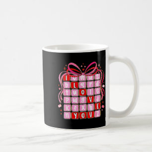 I Love You Valentine Kids Preppy Valentine's Day L Coffee Mug