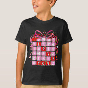I Love You Valentine Kids Preppy Valentine's Day L T-Shirt