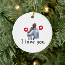 I love you valentine trending Ornament designs 