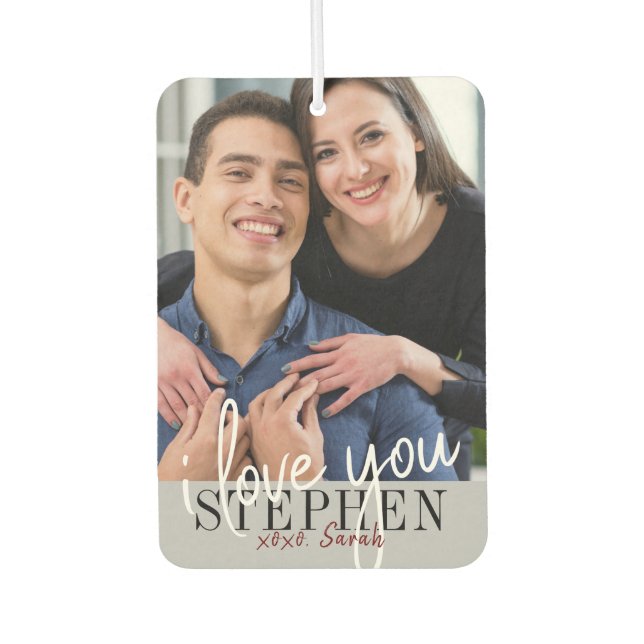 I Love You Valentine's Day Photo Air Freshener (Front)