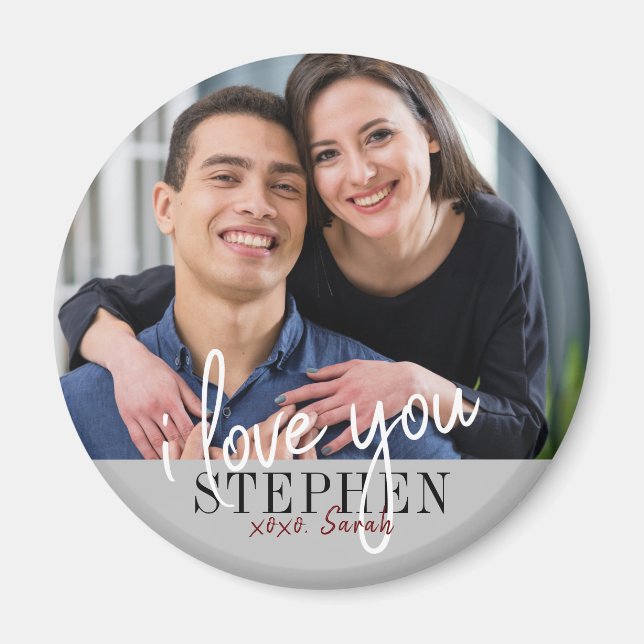 I Love You Valentine's Day Photo Magnet (Front)