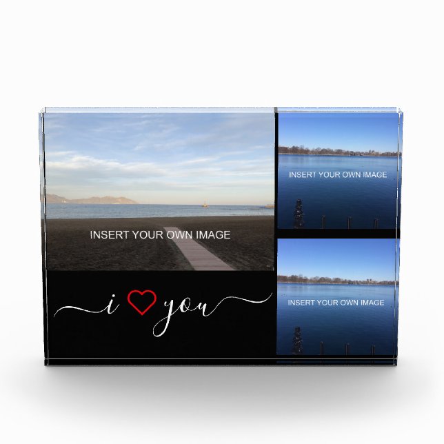 I Love You Valentines Personalized Three Photo (Front)