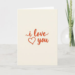I Love You Vermilion Card
