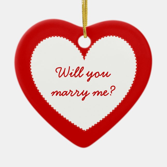 I love you. Will you marry me? Ceramic Ornament (Front)