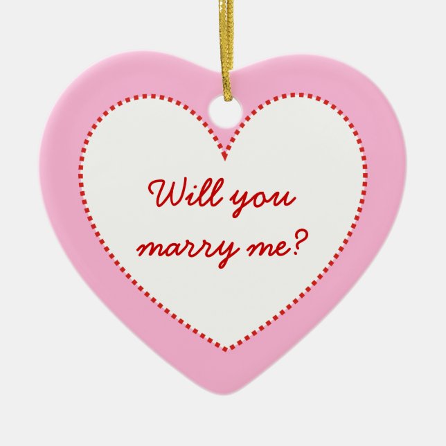 I love you. Will you marry me? Ceramic Ornament (Front)