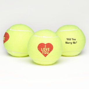 I Love You Will You Marry Me Tennis Balls