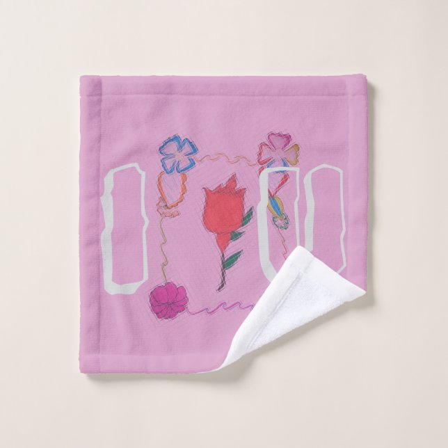 I Love you with Compassion Light hot pink ideas Bath Towel Set (Wash Cloth)