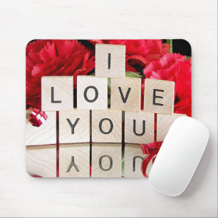 I Love You With Joy Reflection Mouse Pad