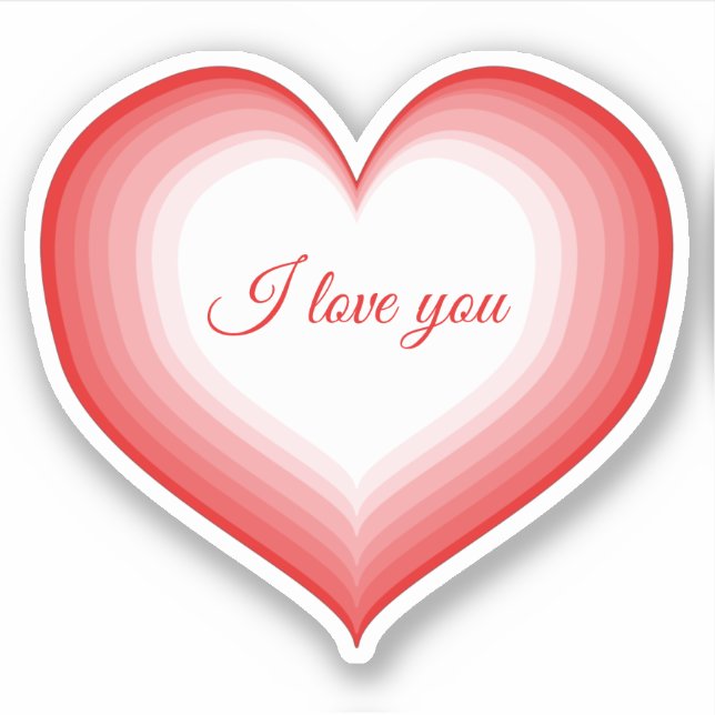 I love you with red hearts! (Front)