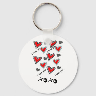 I LOVE YOU XOXO KEYCHAIN