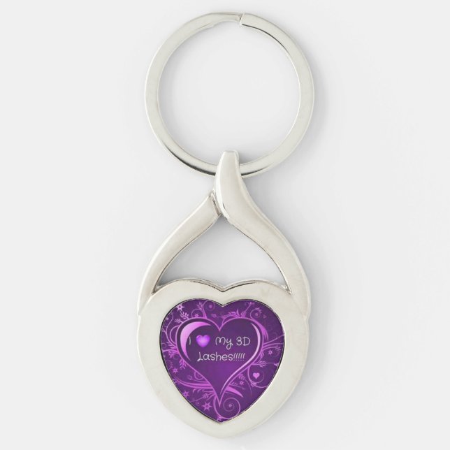 I Love Younique Twisted Heart Keychain (Front)