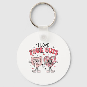 I Love Your Guts Nurse Retro Gi Nurse Valentines D Keychain