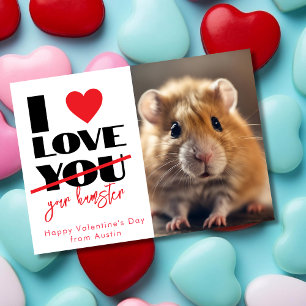 I love your hamster funny Valentine's day Holiday Card