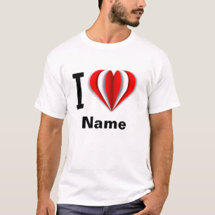 "I Love [Your Name]" Coeur T-shirt