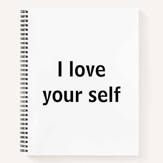 I love your self notebook (Front)