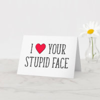 I Love Your Stupid Face, Funny Valentine's Day