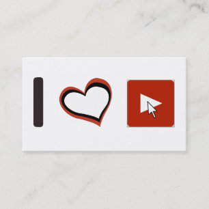 I LOVE YOUTUBE SYMBOLS BUSINESS CARD