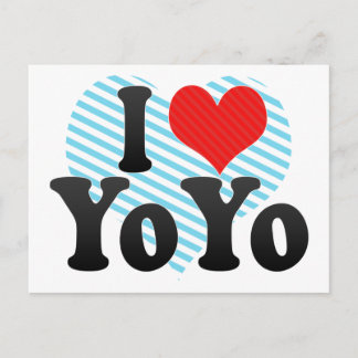 I Love YoYo Postcard