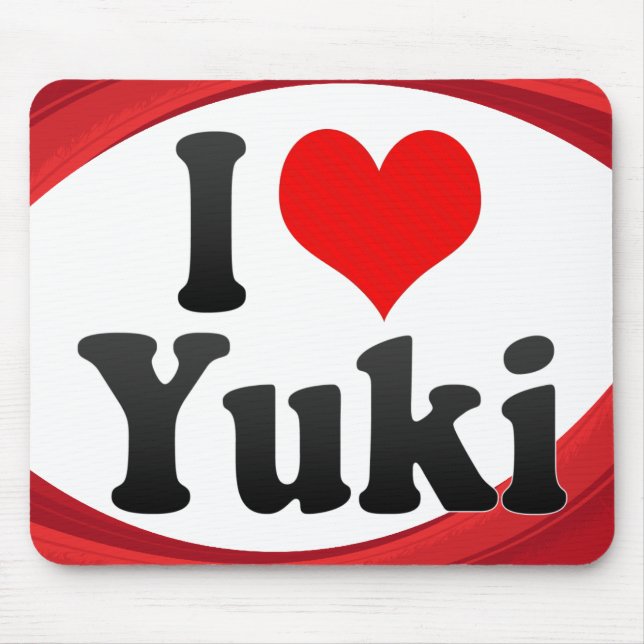 I Love Yuki, Japan Mouse Pad (Front)