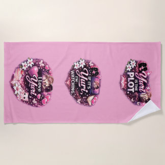 I Love Yuri | Kawaii Girls’ Love Anime Aesthetic Beach Towel