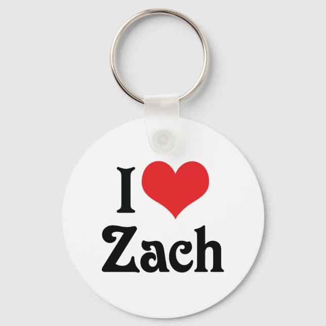I Love Zach Keychain (Front)