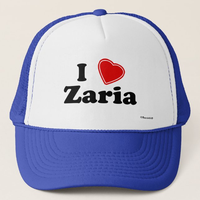 I Love Zaria Trucker Hat (Front)