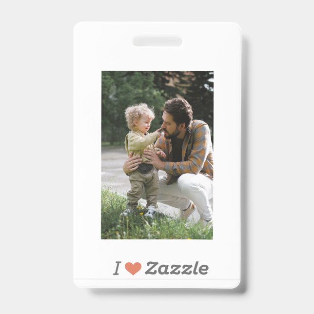 I Love Zazzle Father's day Badge (Front)