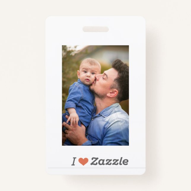 I Love Zazzle Father's day Badge (Back)