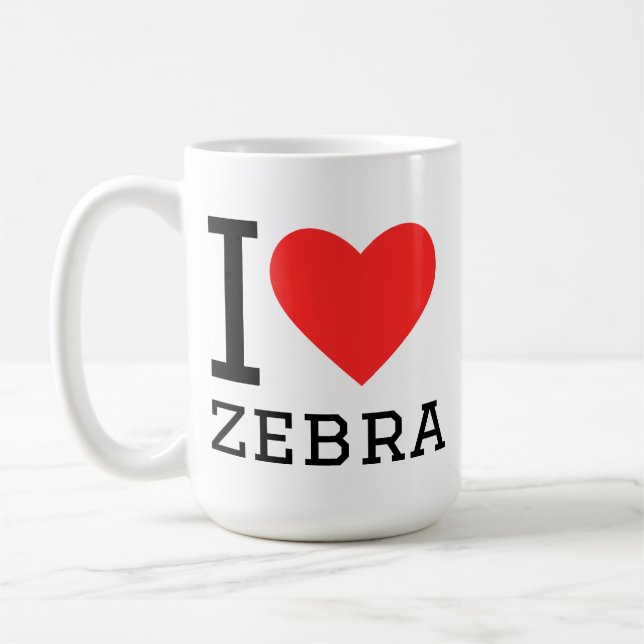 I love zebra coffee mug (Left)