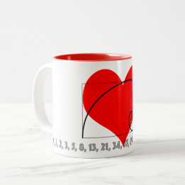 I Love Zero, One, et Fibonacci Mug