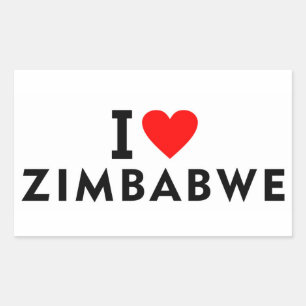 I love zimbabwe country like heart travel tourism sticker