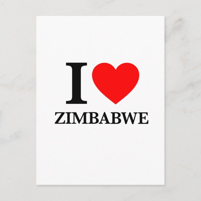 I Love Zimbabwe Postcard (Front)