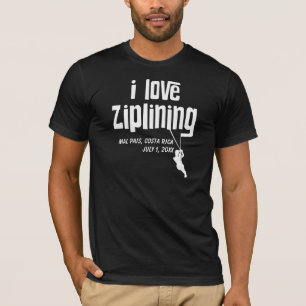 I love Ziplining Customizable T-Shirt