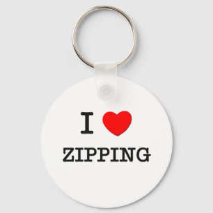 I Love Zipping Keychain