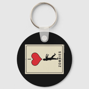 I Love Zombies Keychain