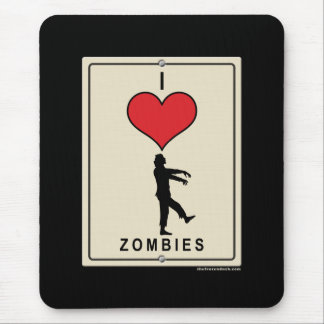 I Love Zombies Mouse Pad