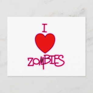 I Love Zombies! Postcard