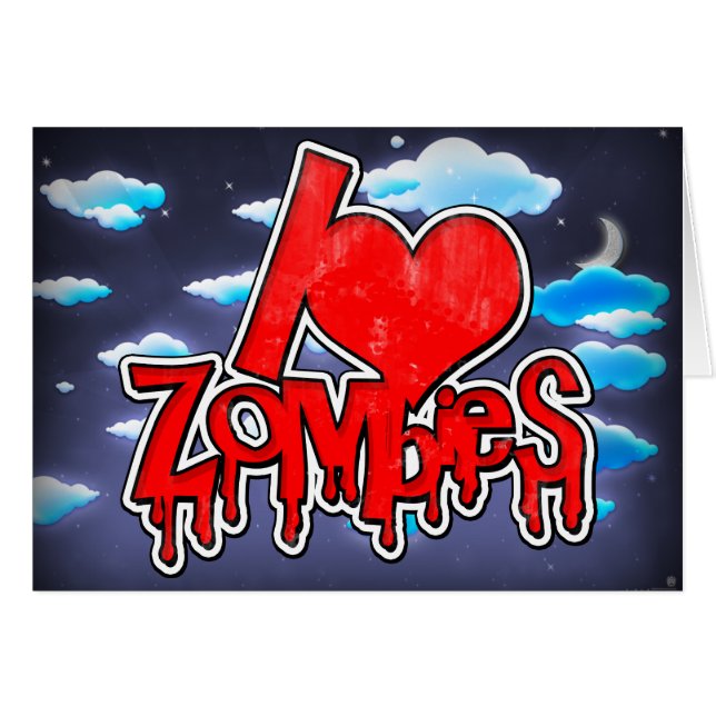 I Love Zombies Red (Front Horizontal)