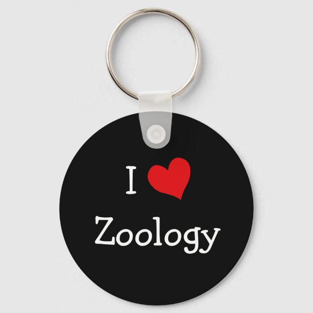 I Love Zoology Keychain (Front)