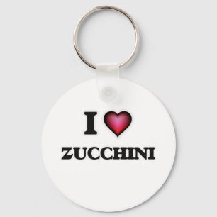 I Love Zucchini Keychain